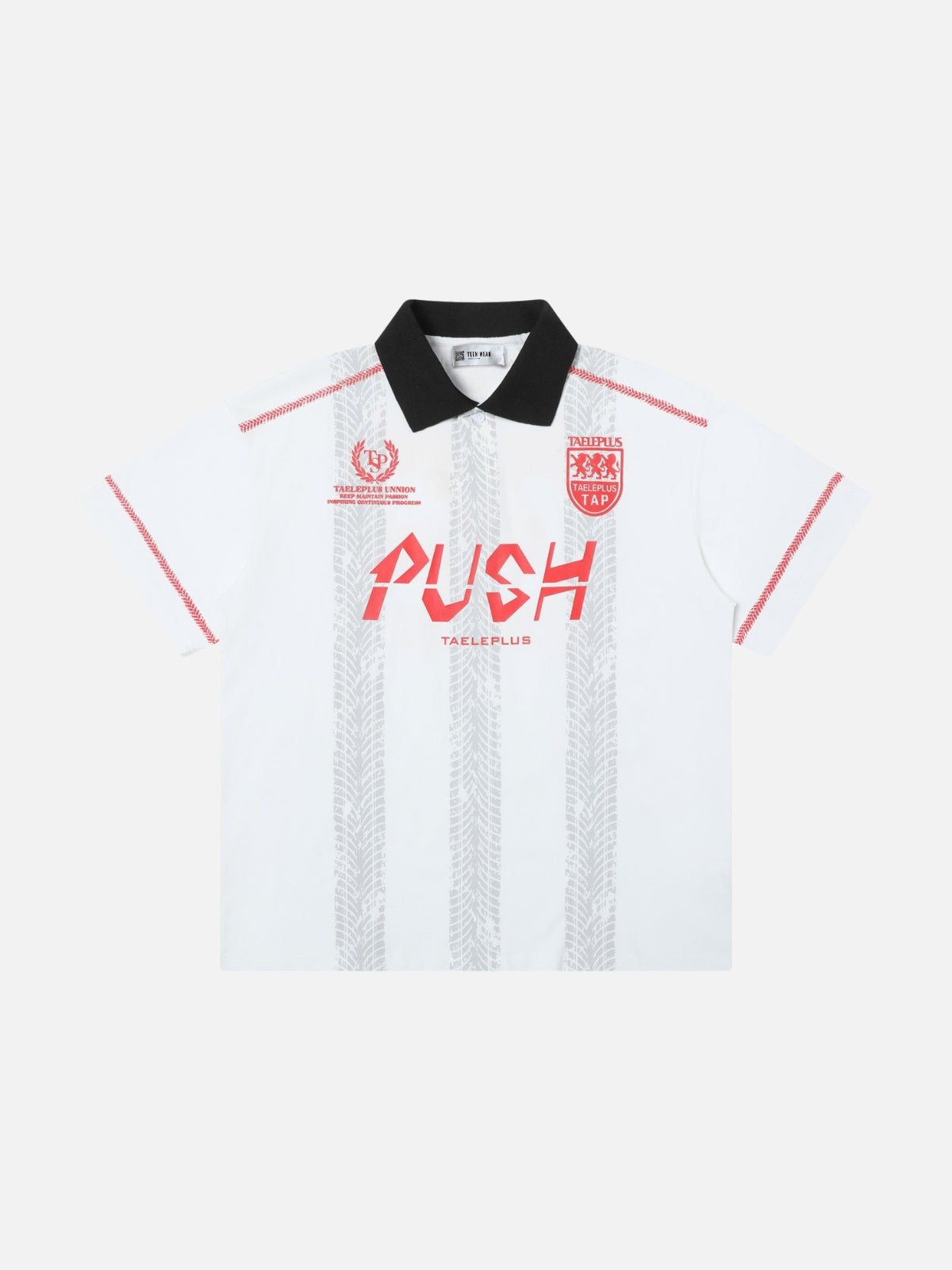 PUSH - Oversized Graphic Polo T-Shirt