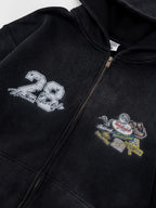 PATCHRACE - Oversized Graphic Zip Up Hoodie