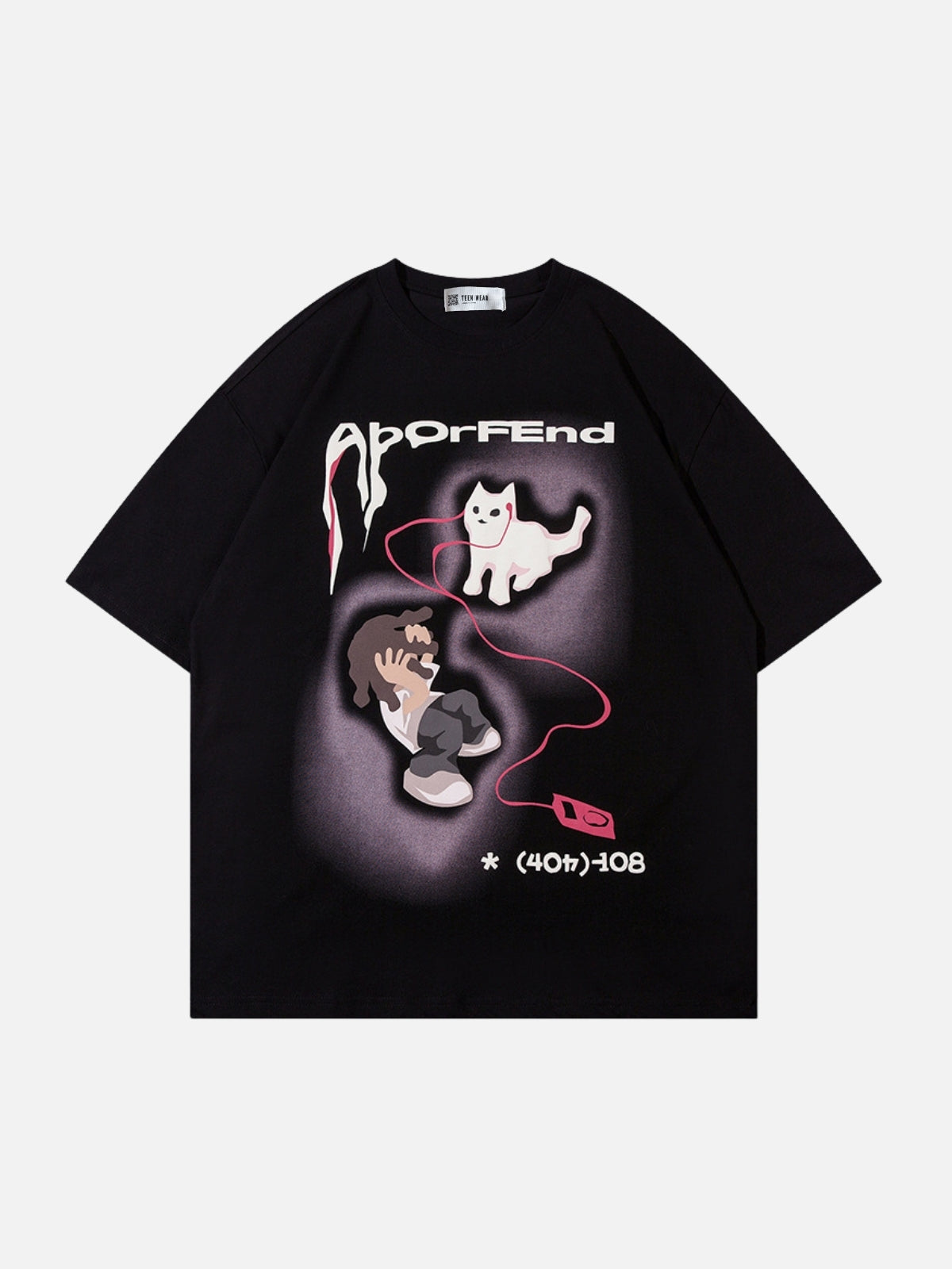 PHONECAT - Oversized Print T-shirt