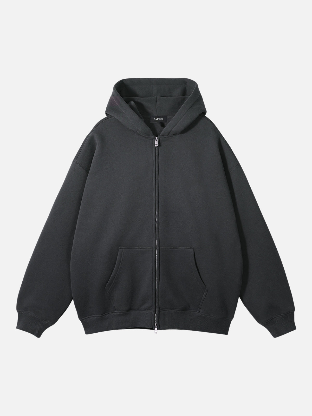 PUNISH - Cropped Basic Zip Up Hoodie
