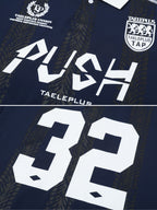 PUSH - Oversized Graphic Polo T-Shirt