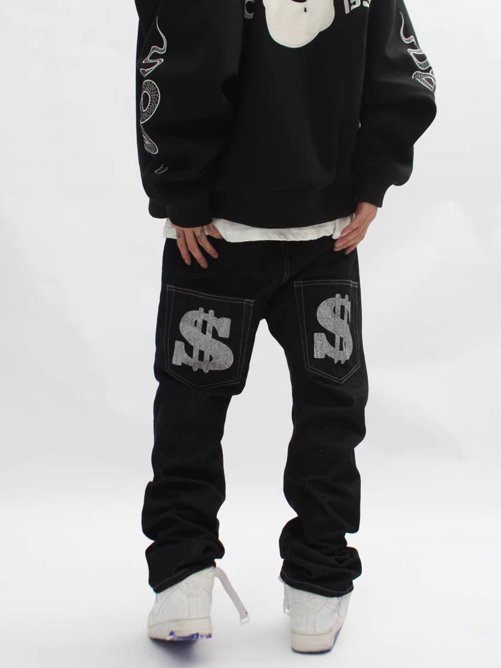 DOLLAR - Straight Graphic Jeans