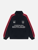 EVERLASTING - Oversized Print Polo Hoodie