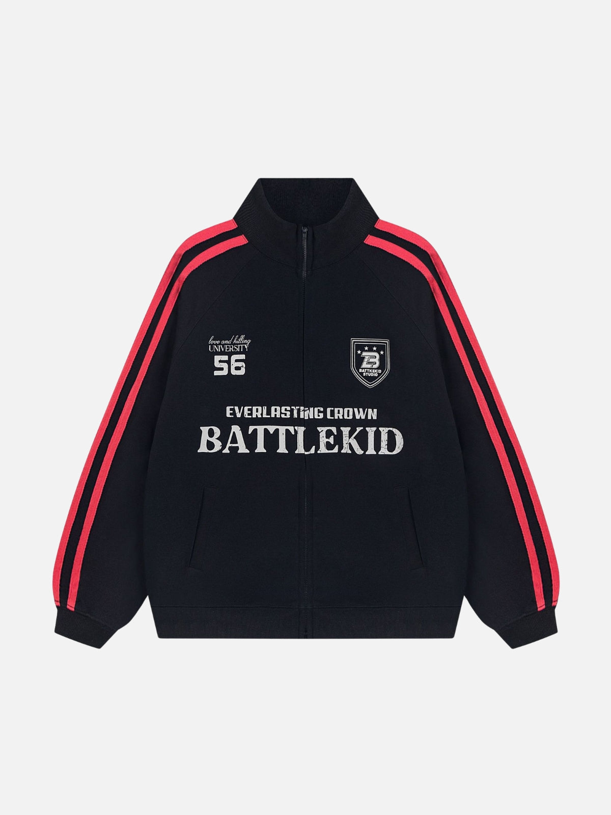 EVERLASTING - Oversized Print Polo Hoodie