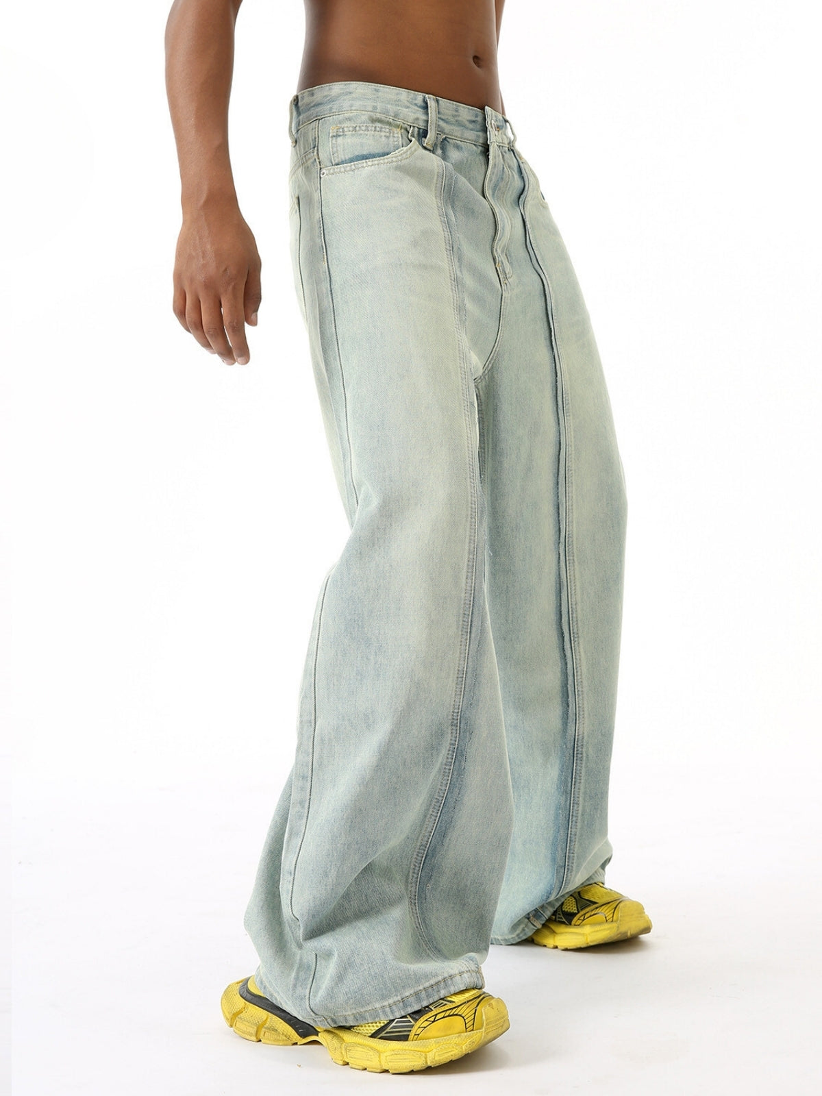 KENSENS - Baggy Basic Jeans