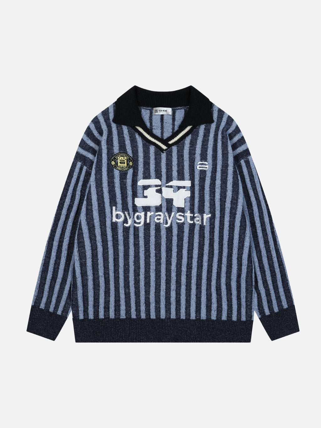 BYGRAYSTAR - Oversized Graphic Long Sleeve Sweater Jersey