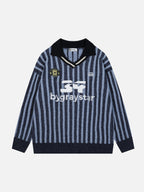 BYGRAYSTAR - Oversized Graphic Long Sleeve Sweater Jersey