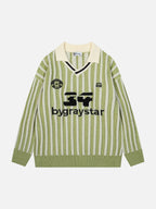 BYGRAYSTAR - Oversized Graphic Long Sleeve Sweater Jersey