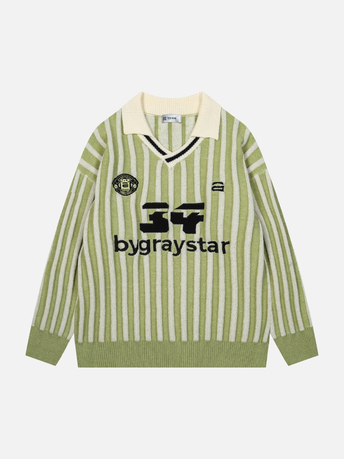 BYGRAYSTAR - Oversized Graphic Long Sleeve Sweater Jersey