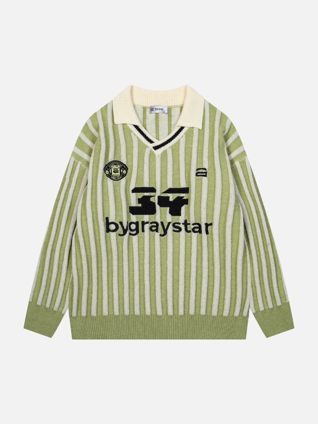BYGRAYSTAR - Oversized Graphic Long Sleeve Sweater Jersey