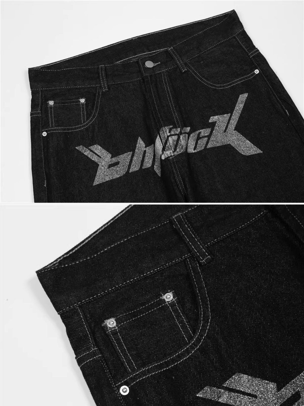 DOLLAR - Straight Graphic Jeans