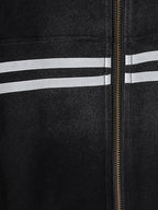 STRIPEEZ - Oversized Embroidered Zip Up Hoodie