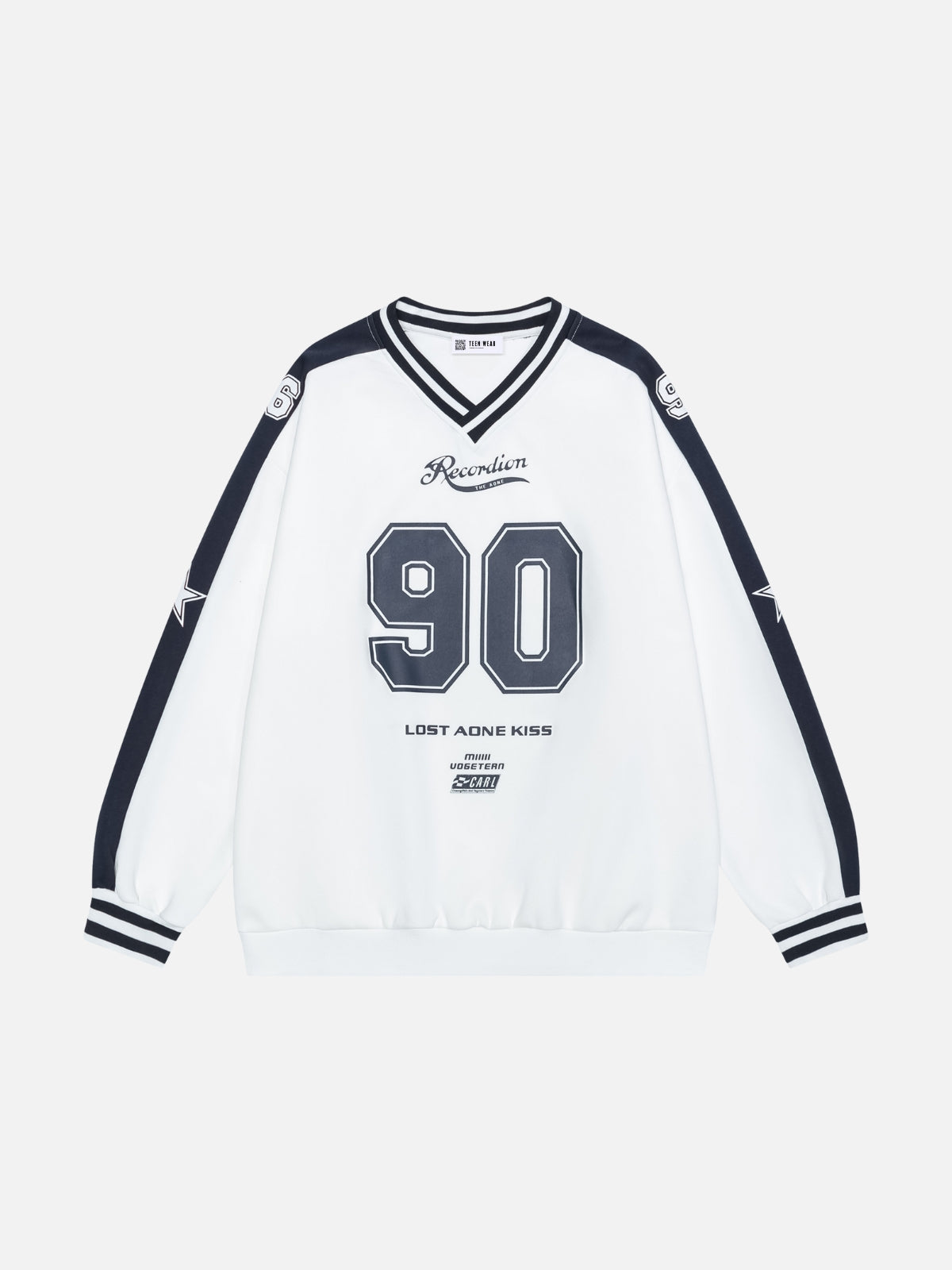 RECORDION - Oversized Print Long Sleeve Jersey