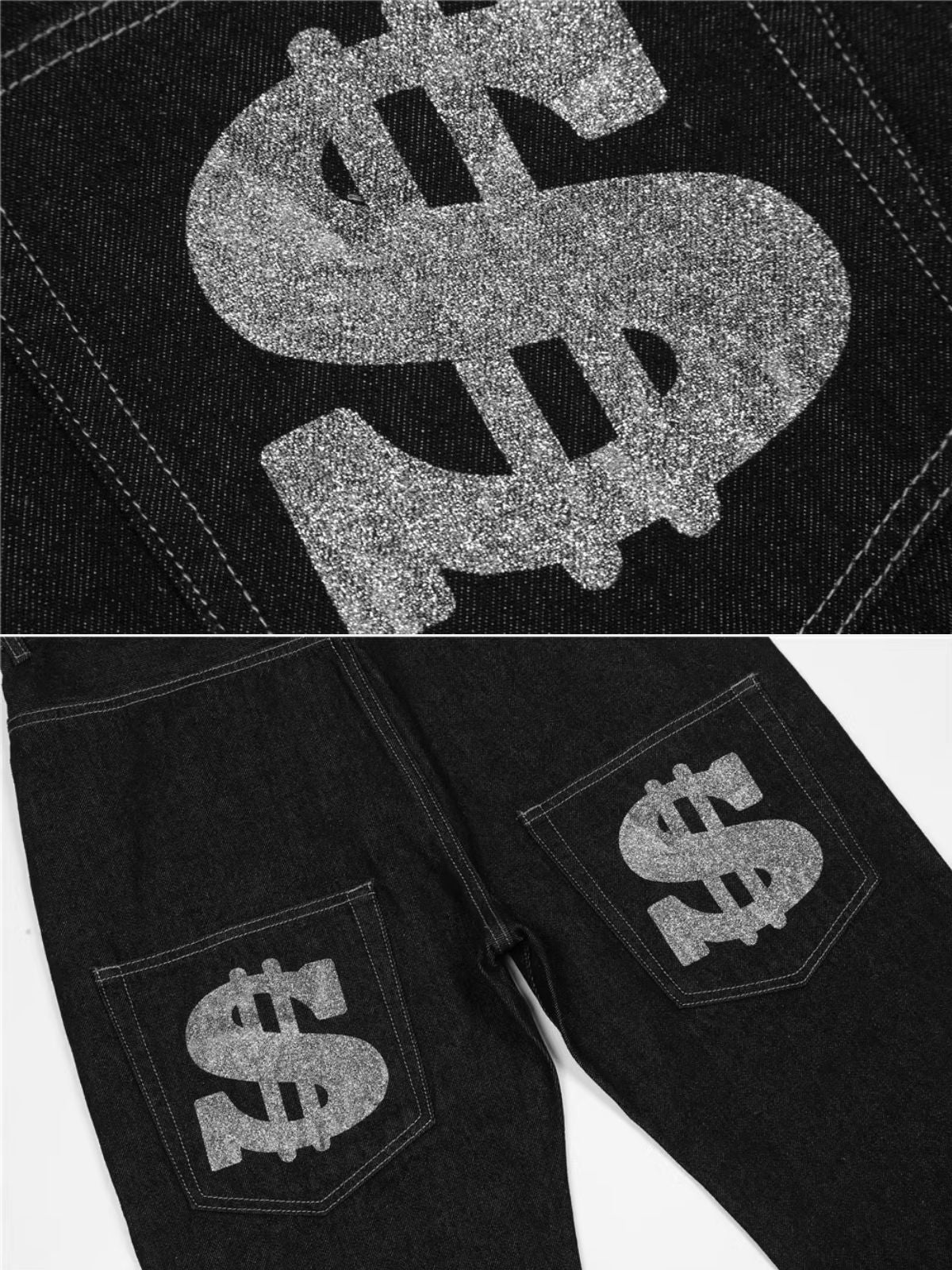 DOLLAR - Straight Graphic Jeans