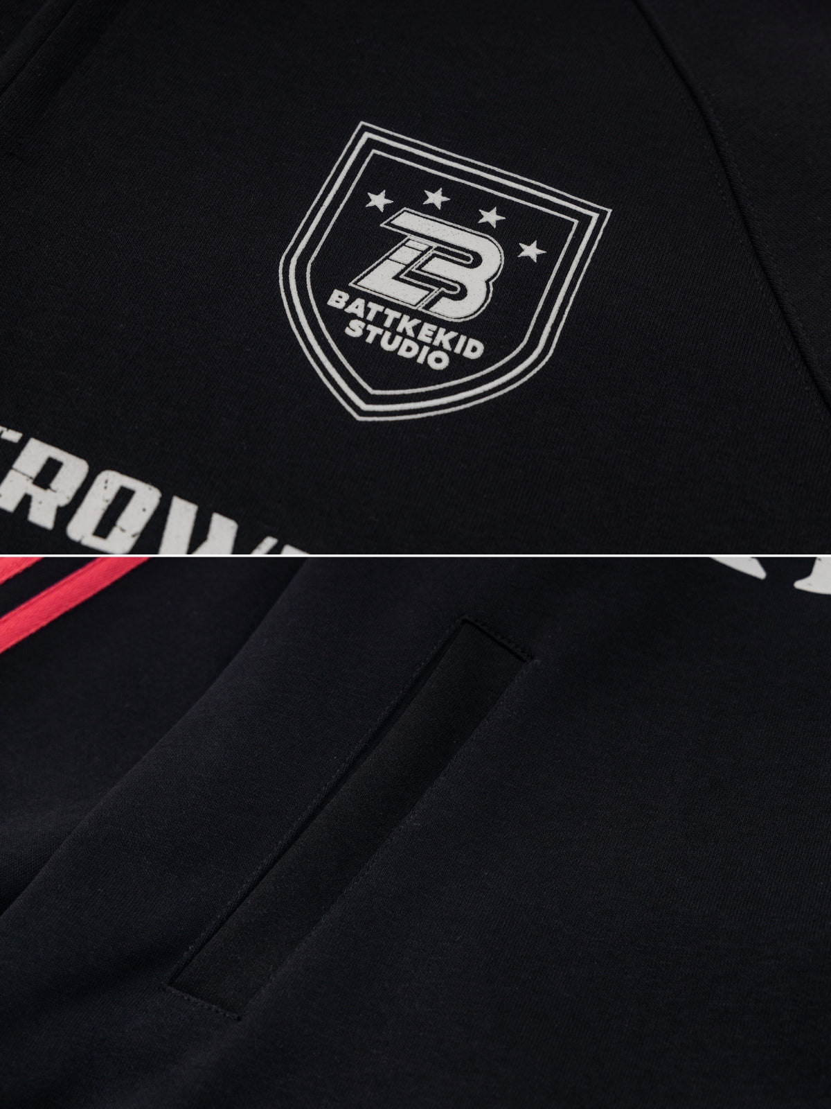 EVERLASTING - Oversized Print Polo Hoodie