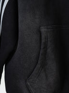 STRIPEEZ - Oversized Embroidered Zip Up Hoodie