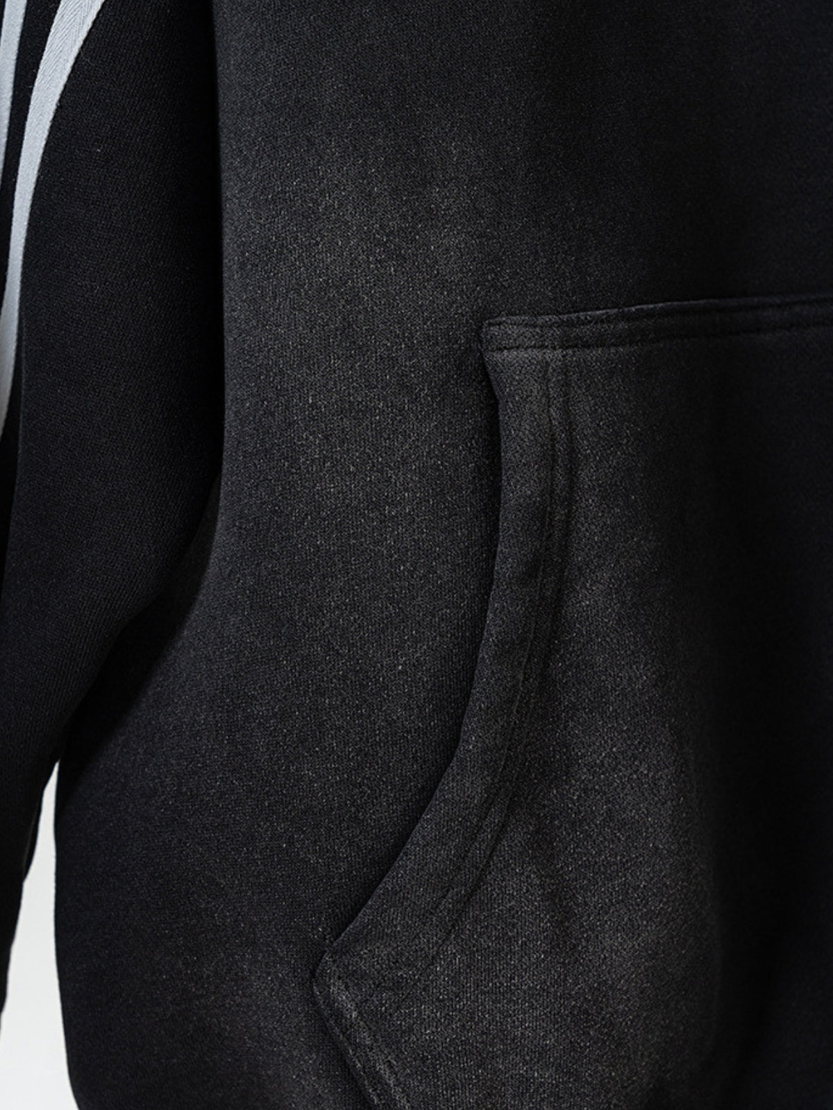 STRIPEEZ - Oversized Embroidered Zip Up Hoodie