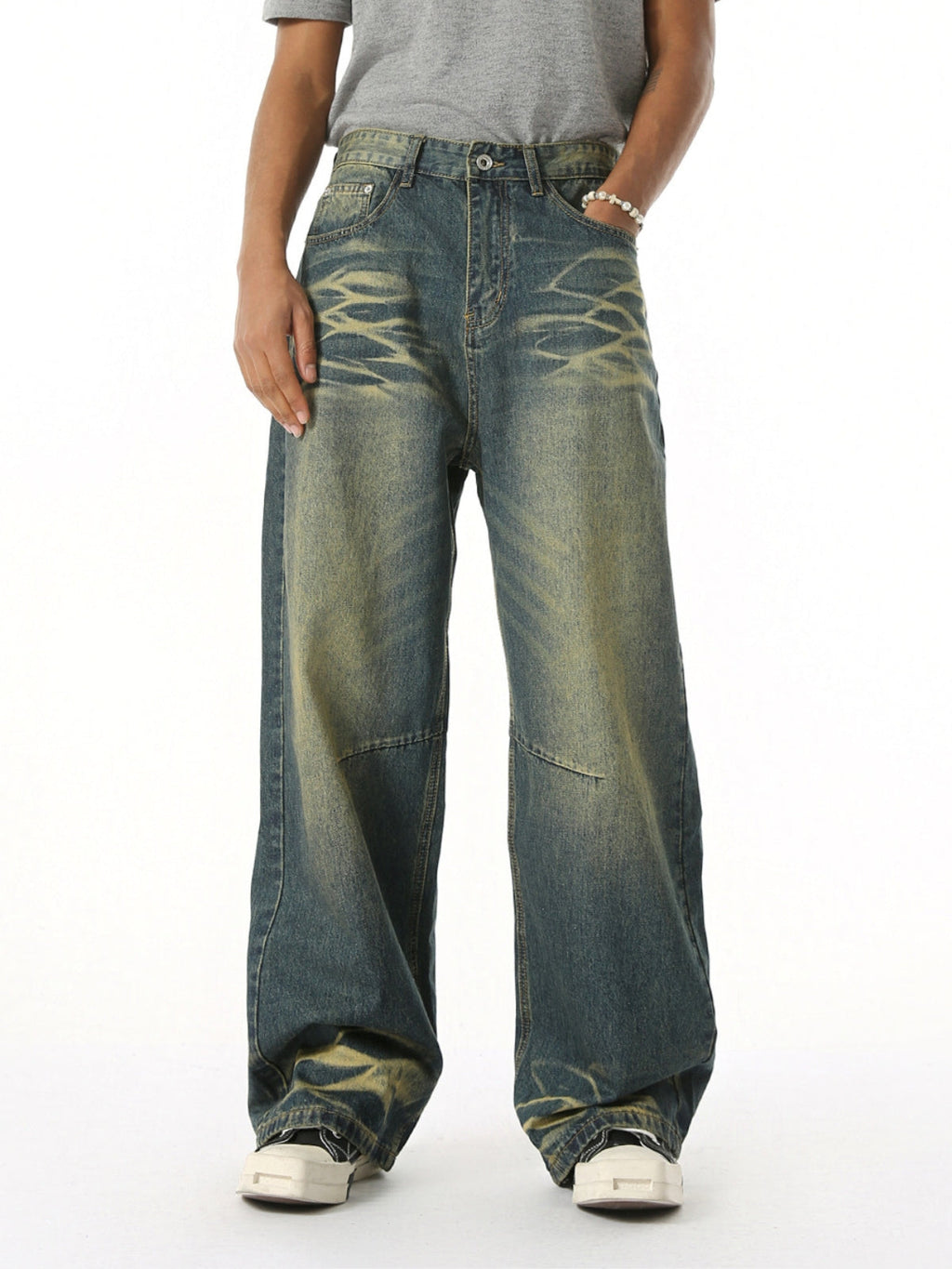 GLACIER - Baggy Basic Jeans