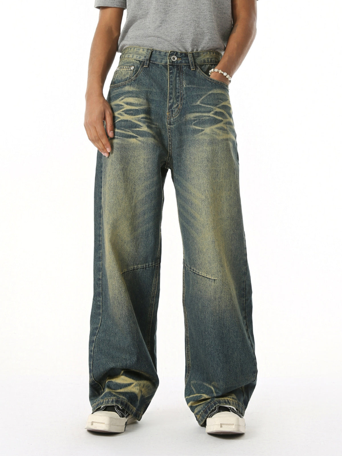 GLACIER - Baggy Basic Jeans