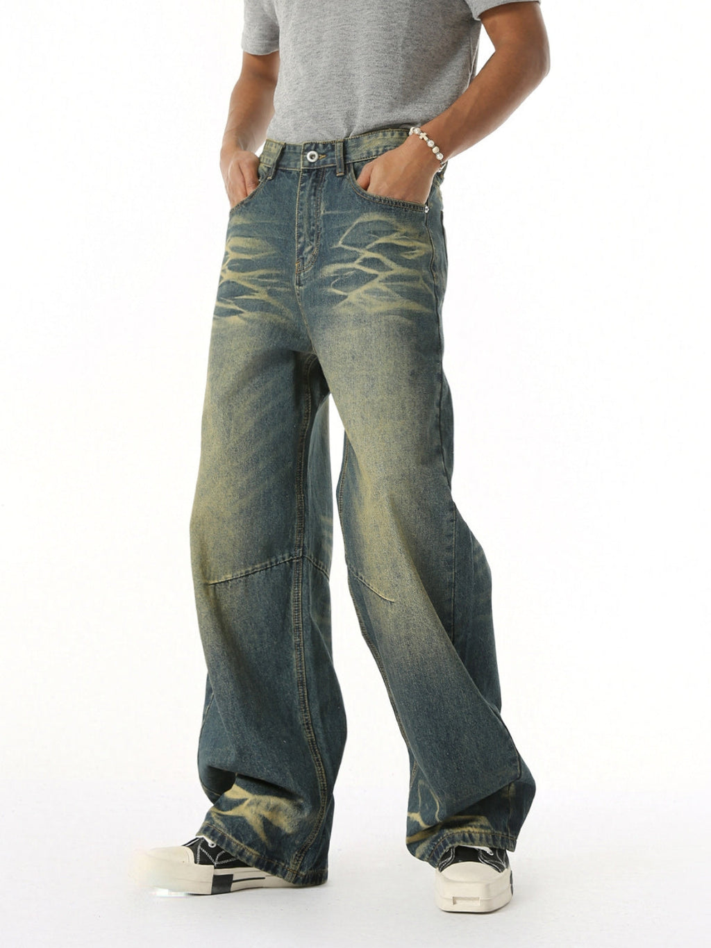 GLACIER - Baggy Basic Jeans