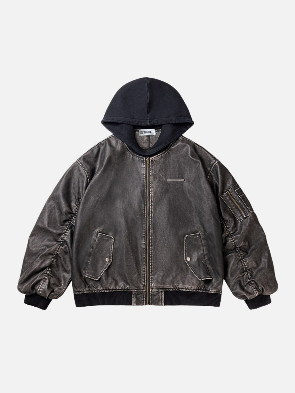 VINTAGED - Leather Basic Oversized Jacket