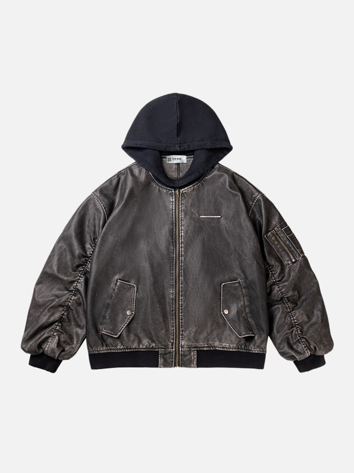 VINTAGED - Leather Basic Oversized Jacket
