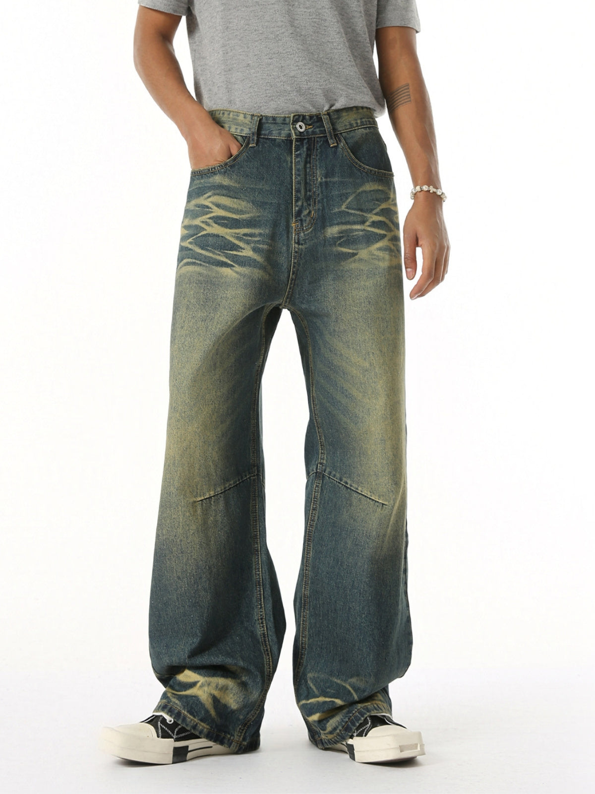GLACIER - Baggy Basic Jeans