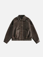 GLACIO - Leather Basic Jacket