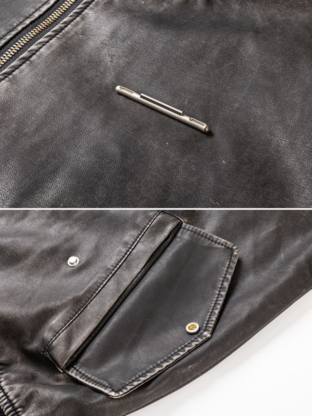 VINTAGED - Leather Basic Oversized Jacket