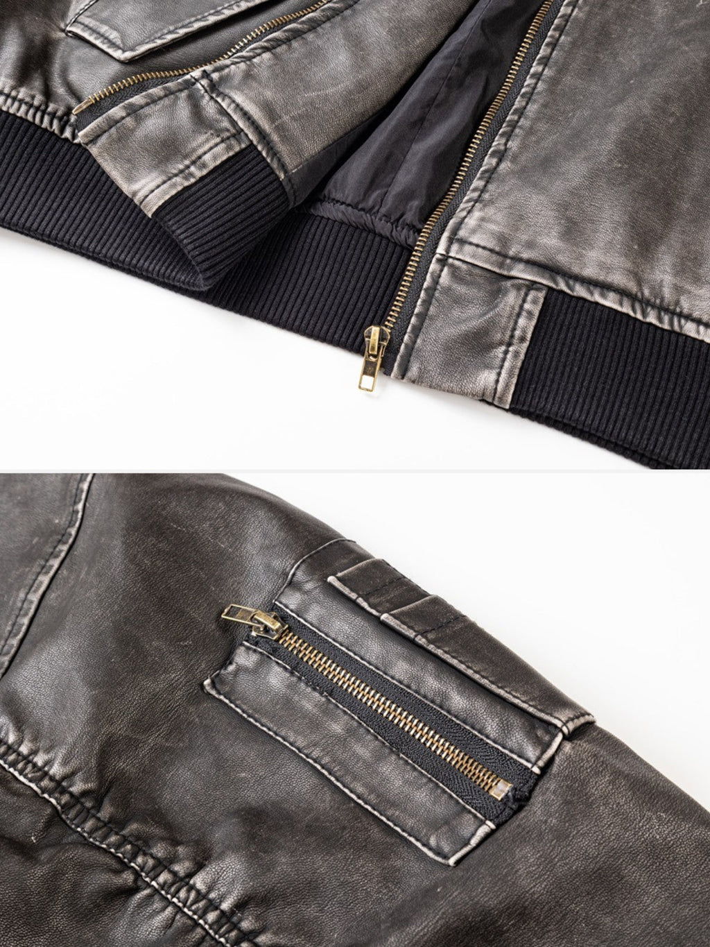 VINTAGED - Leather Basic Oversized Jacket