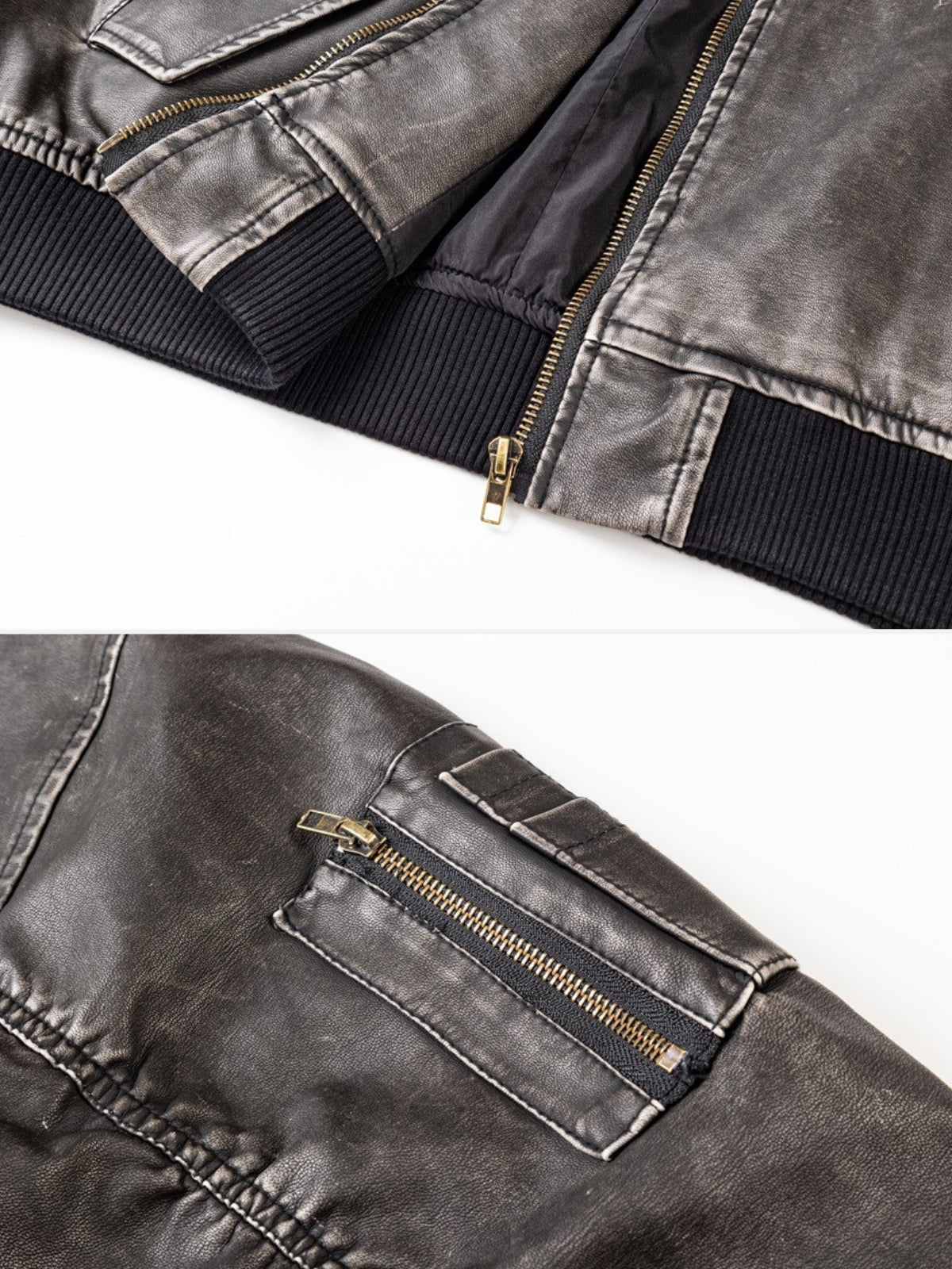 VINTAGED - Leather Basic Oversized Jacket