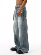 MAGNATES - Baggy Patchwork Basic Jeans