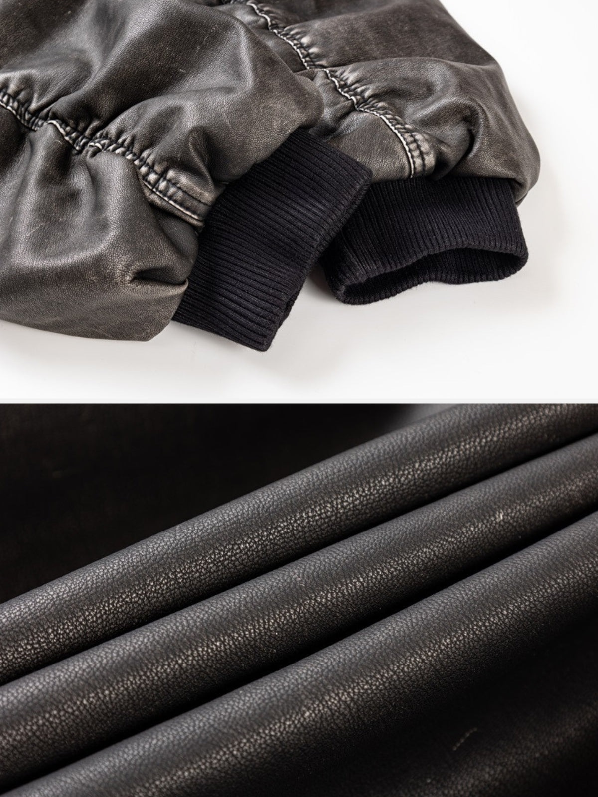 VINTAGED - Leather Basic Oversized Jacket