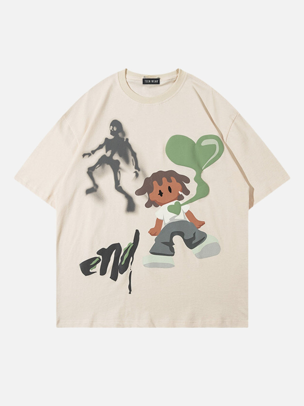 SKELLYBOY - Oversized Print T-Shirt