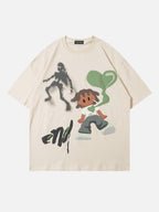 SKELLYBOY - Oversized Print T-Shirt