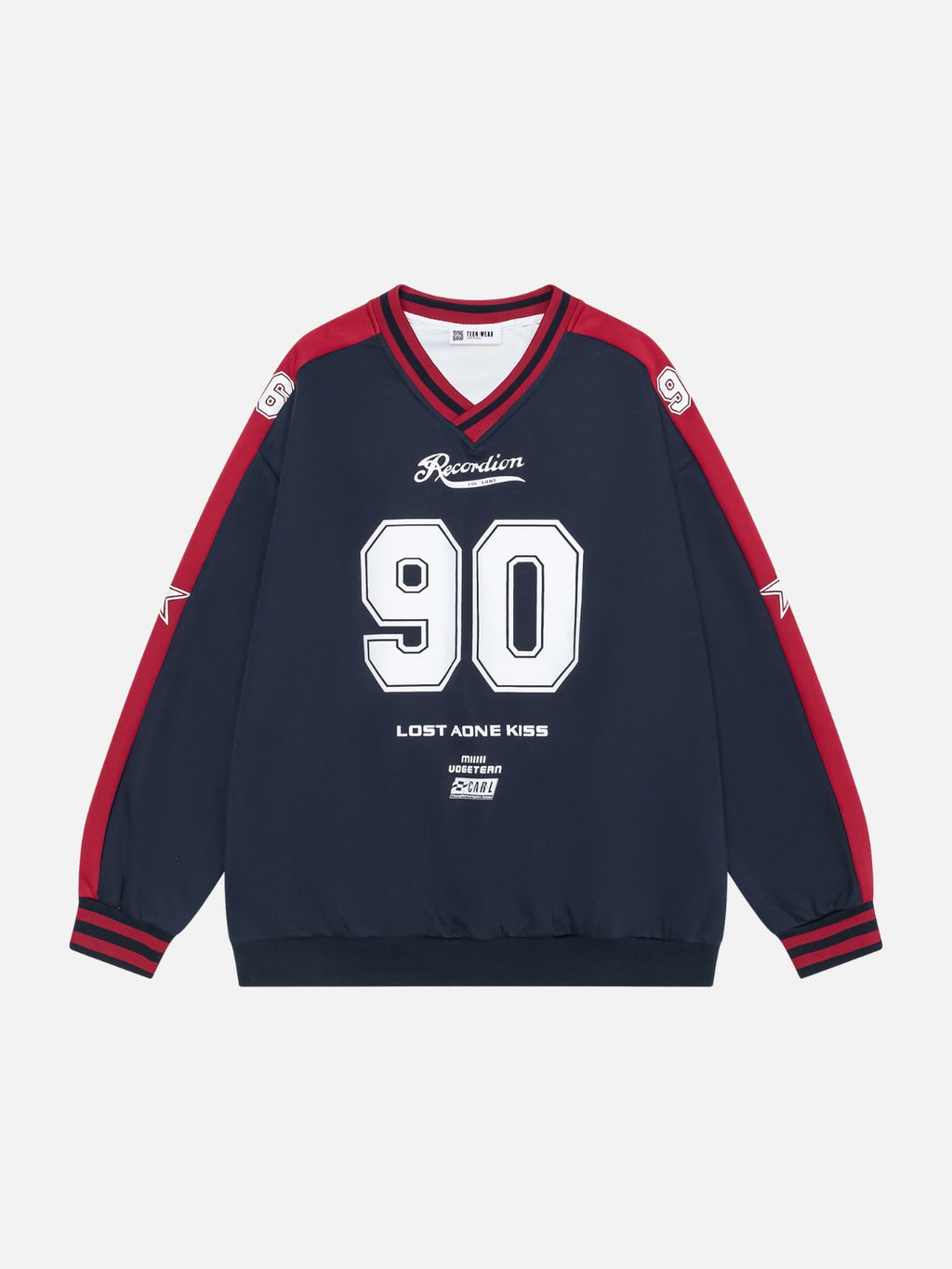 RECORDION - Oversized Print Long Sleeve Jersey