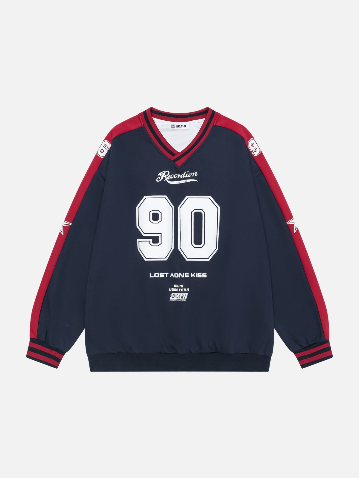RECORDION - Oversized Print Long Sleeve Jersey