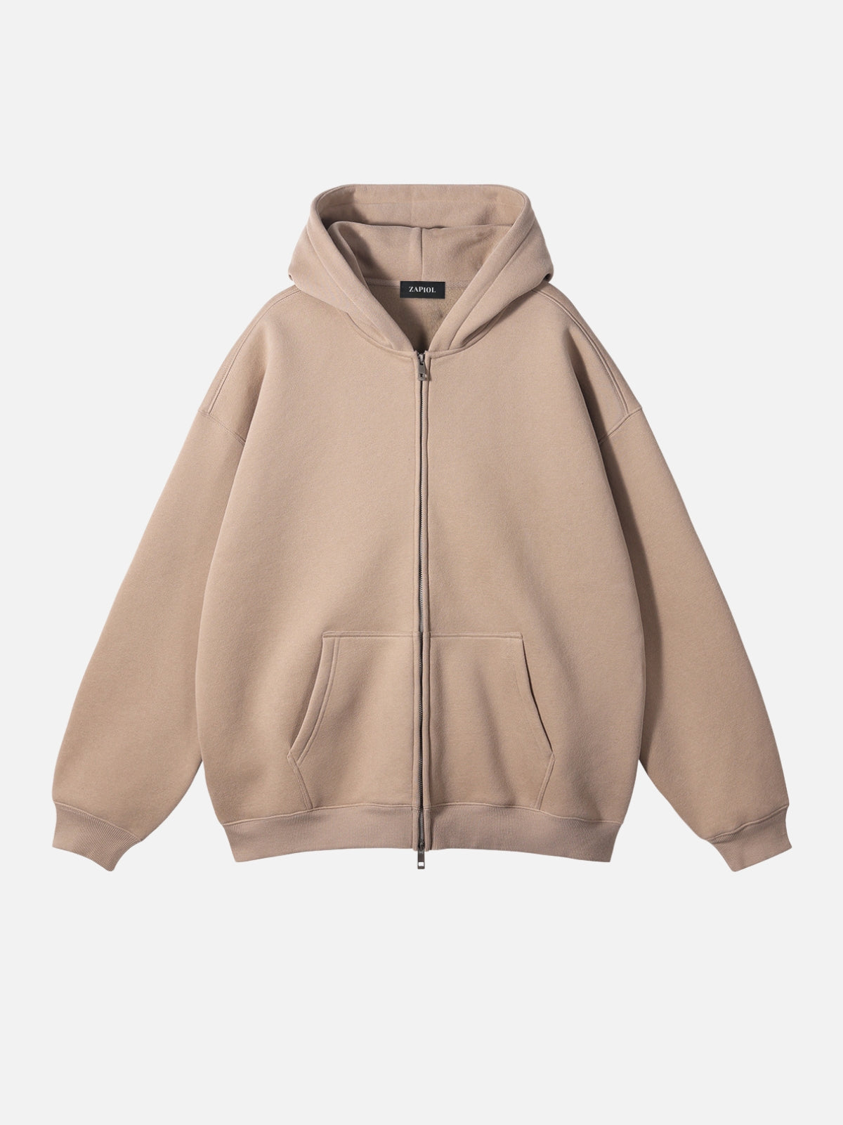 PUNISH - Cropped Basic Zip Up Hoodie