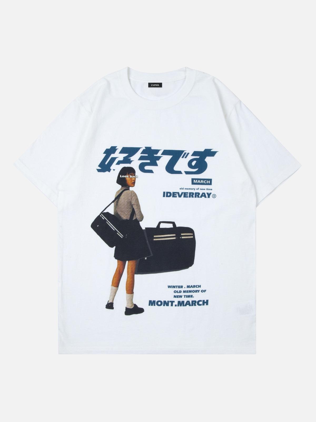 LOOK BACK - Oversized Print T-Shirt