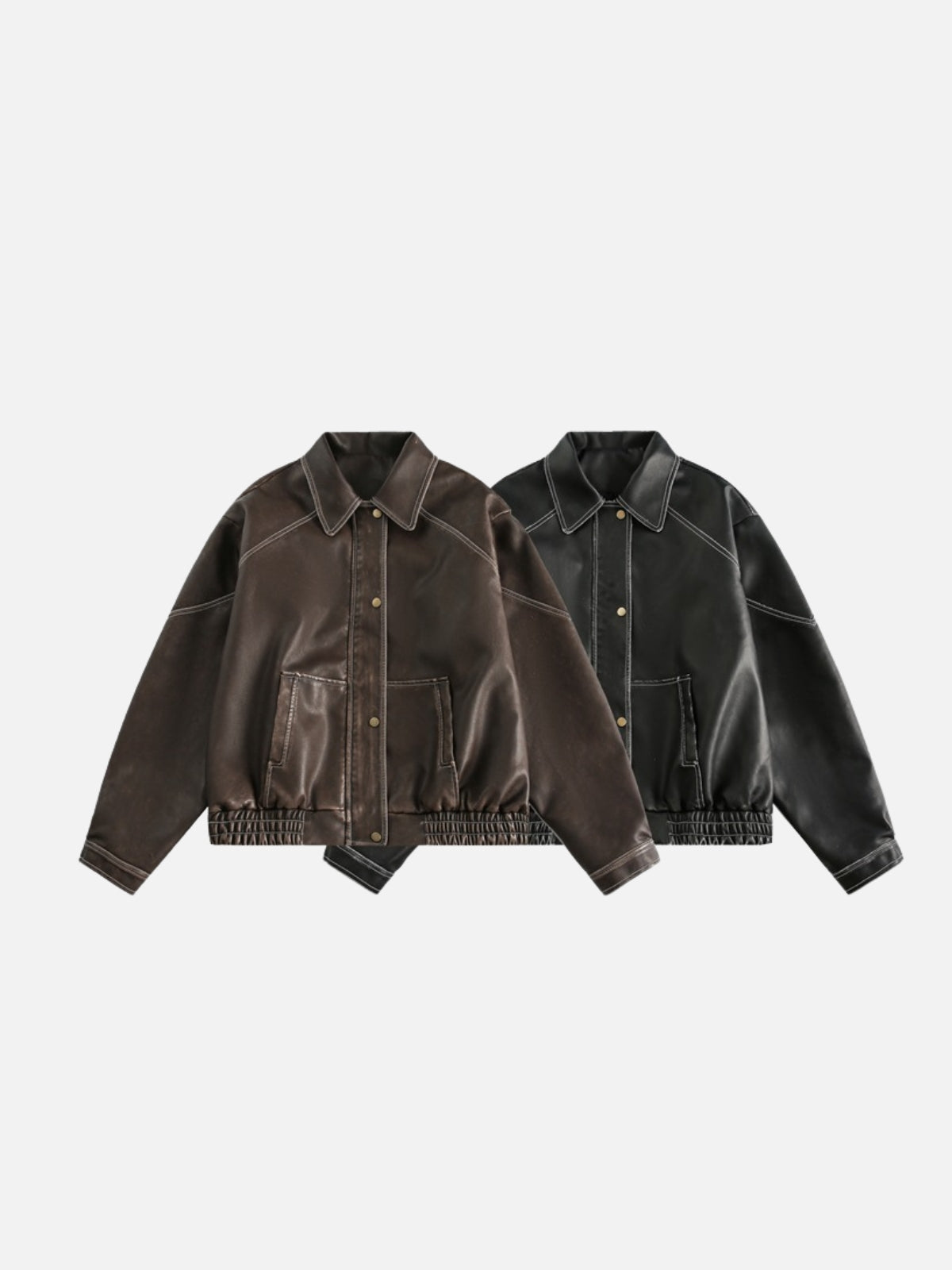 GLACIO - Leather Basic Jacket