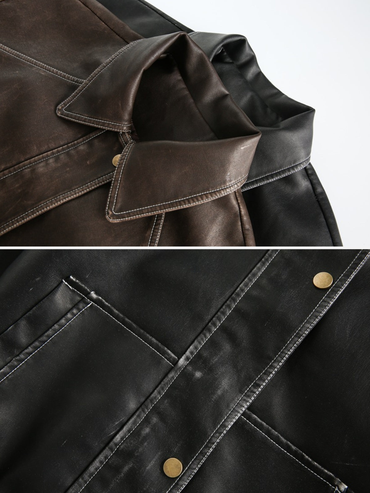 GLACIO - Leather Basic Jacket