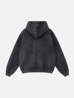 PERSUE - Oversized Print Zip Up Hoodie
