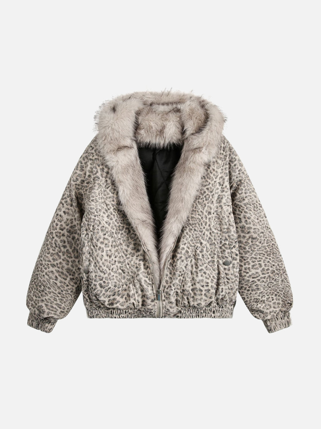 WILD VEIL - Oversized Leopard Print Jacket