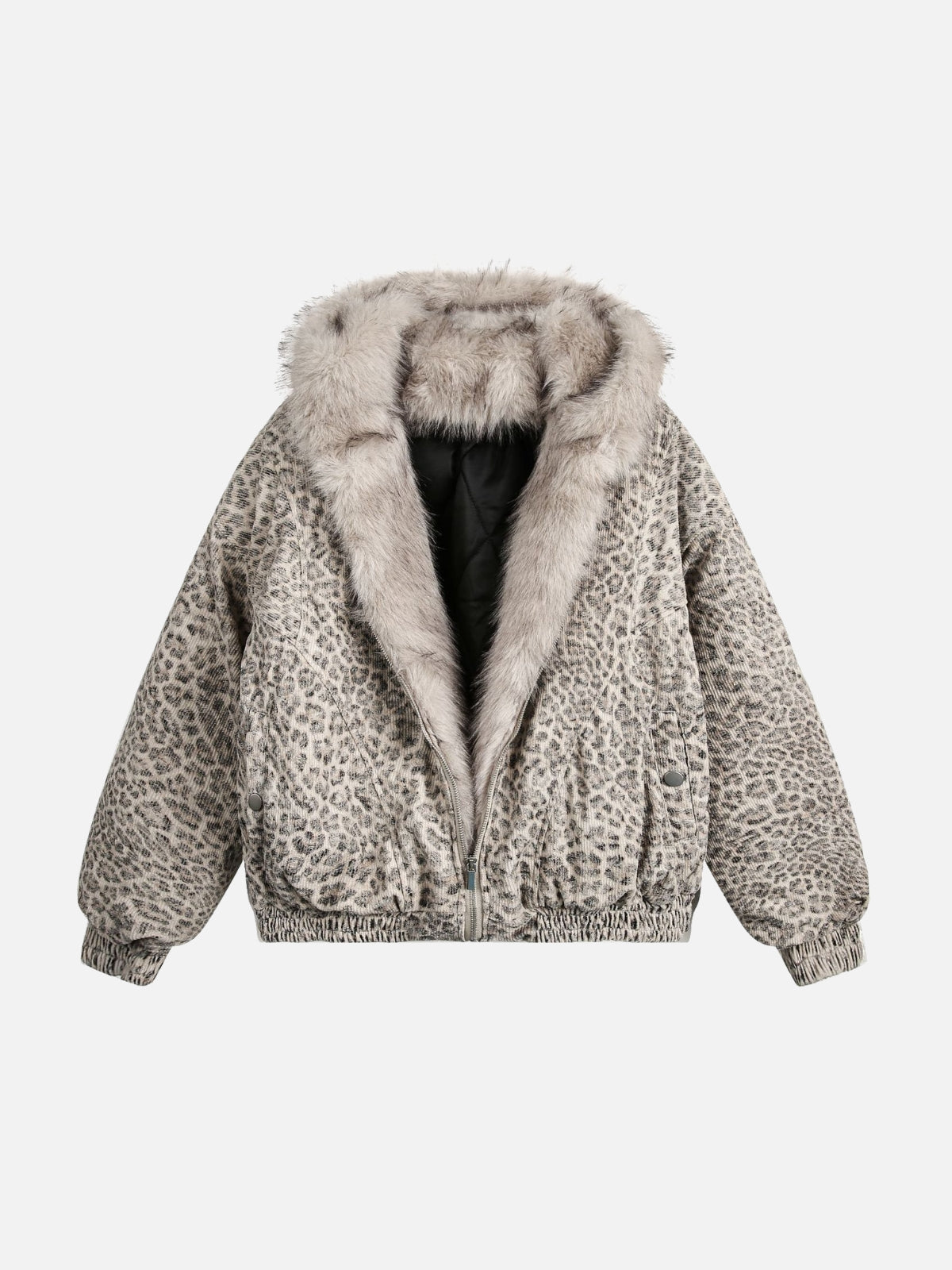 WILD VEIL - Oversized Leopard Print Jacket