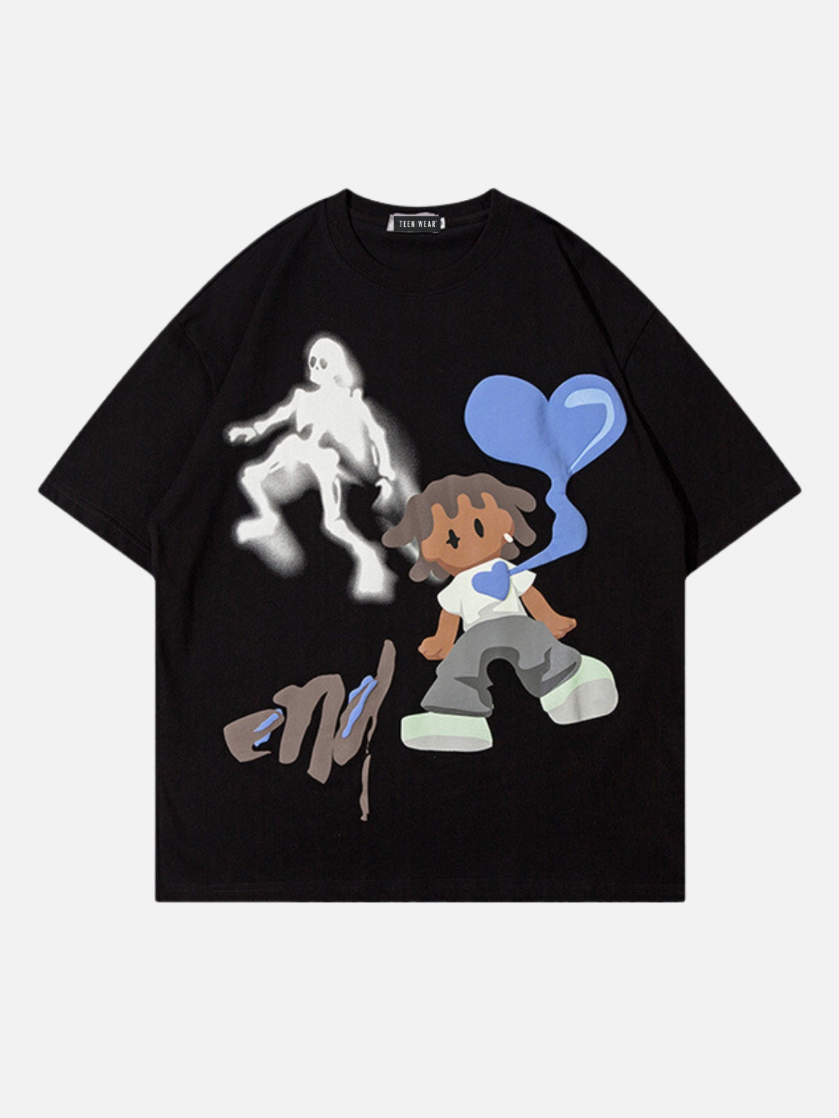 SKELLYBOY - Oversized Print T-Shirt