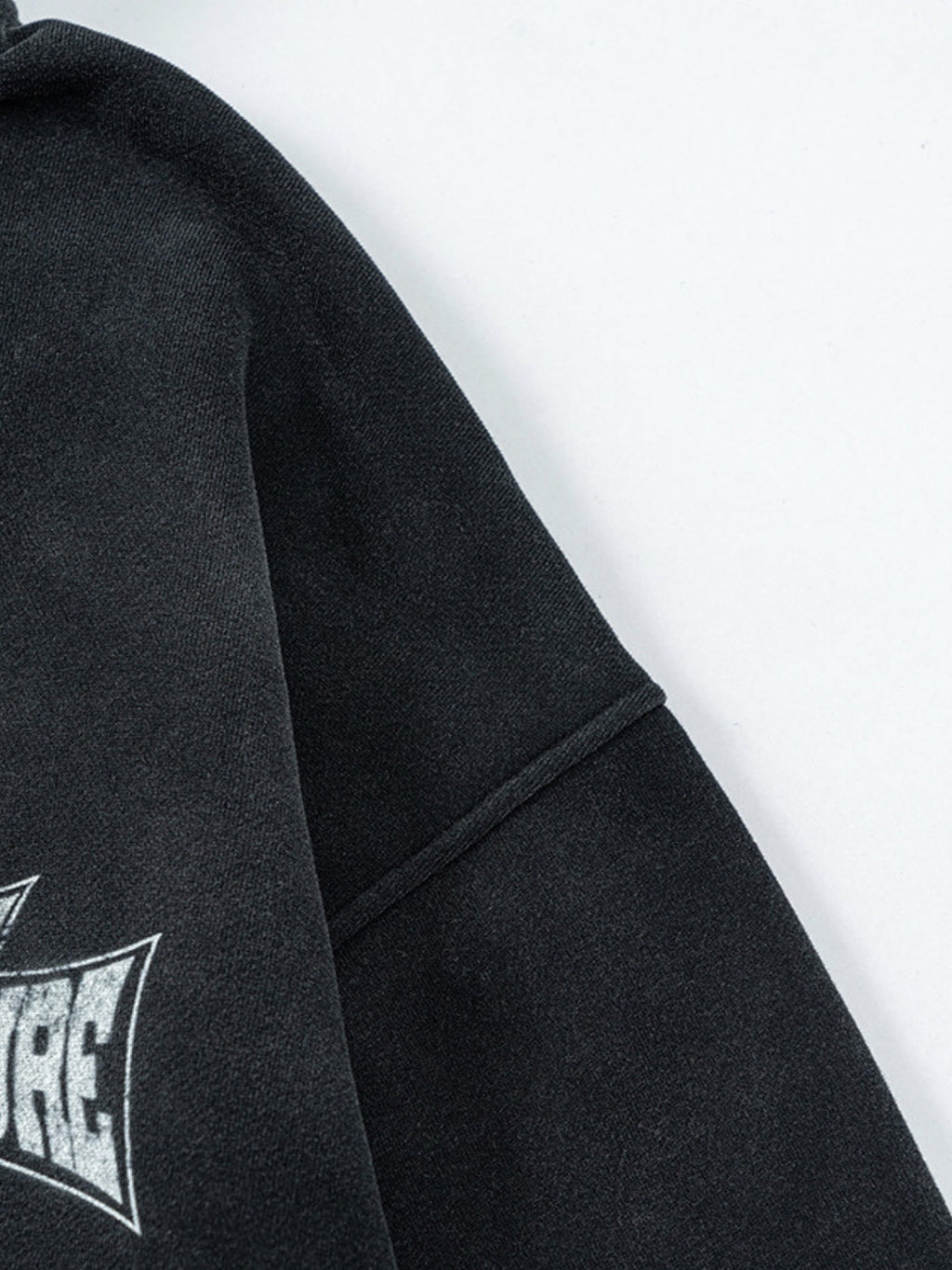 PERSUE - Oversized Print Zip Up Hoodie
