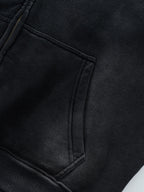 PERSUE - Oversized Print Zip Up Hoodie