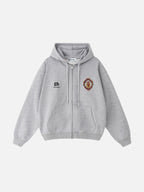 BELIEVABLE - Oversized Print Zip Up Hoodie