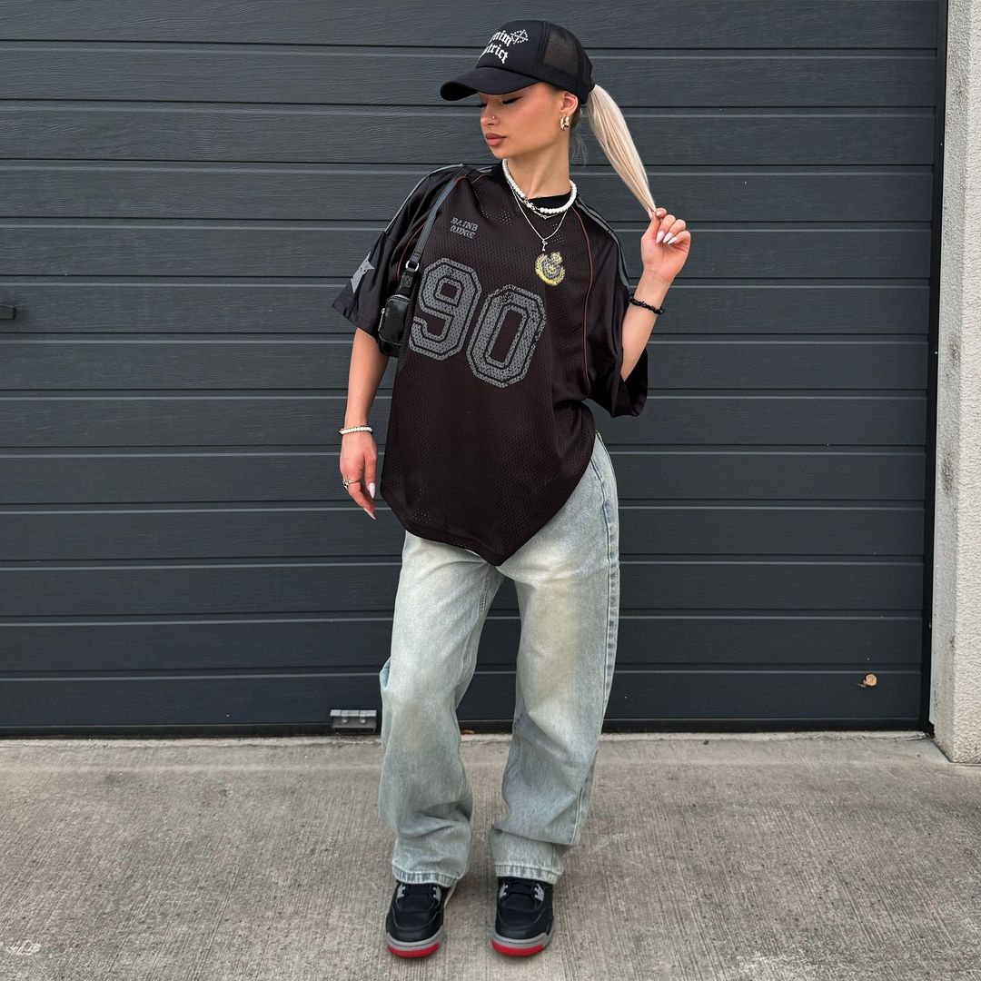 RIDGE - Oversized Graphic Jersey T-Shirt