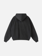 BELIEVABLE - Oversized Print Zip Up Hoodie